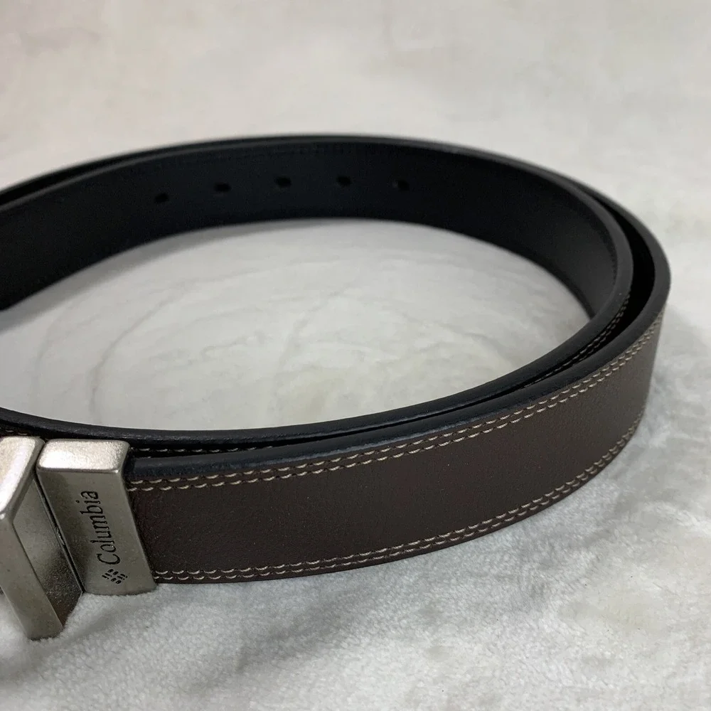 Columbia‎ Sportswear Men's Brown Genuine Leather Belt Size L 40/100 Adjustable
